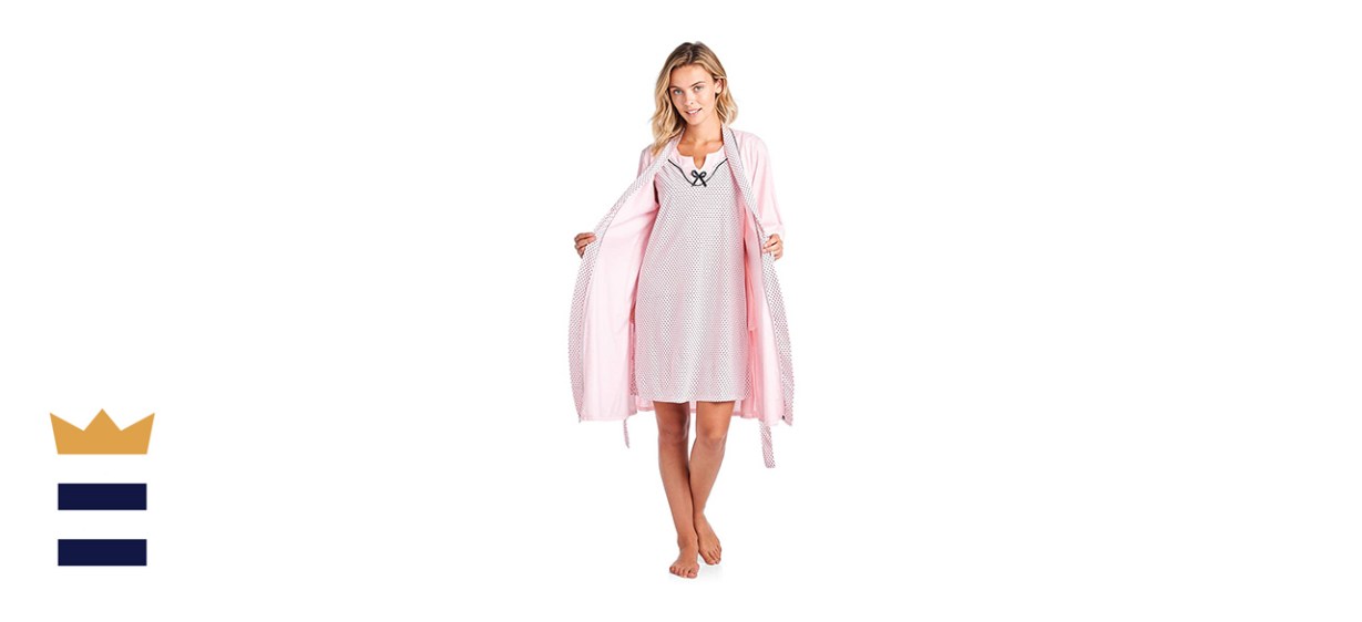 Casual Nights Sleepwear 2 Piece Nightgown and Robe Set