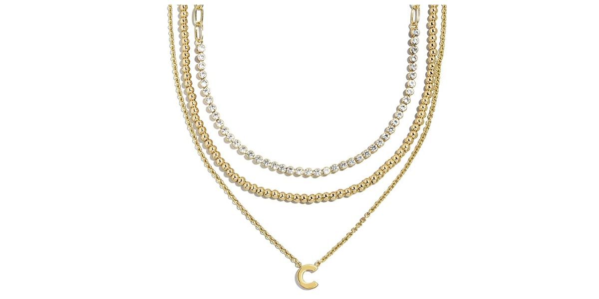 BaubleBar Kenna Pre-Layered Initial Necklace