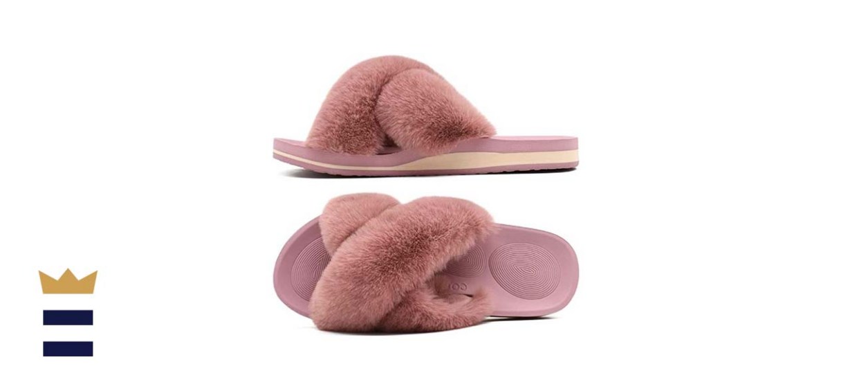 COFACE Womens Open Toe Slip On Sandals