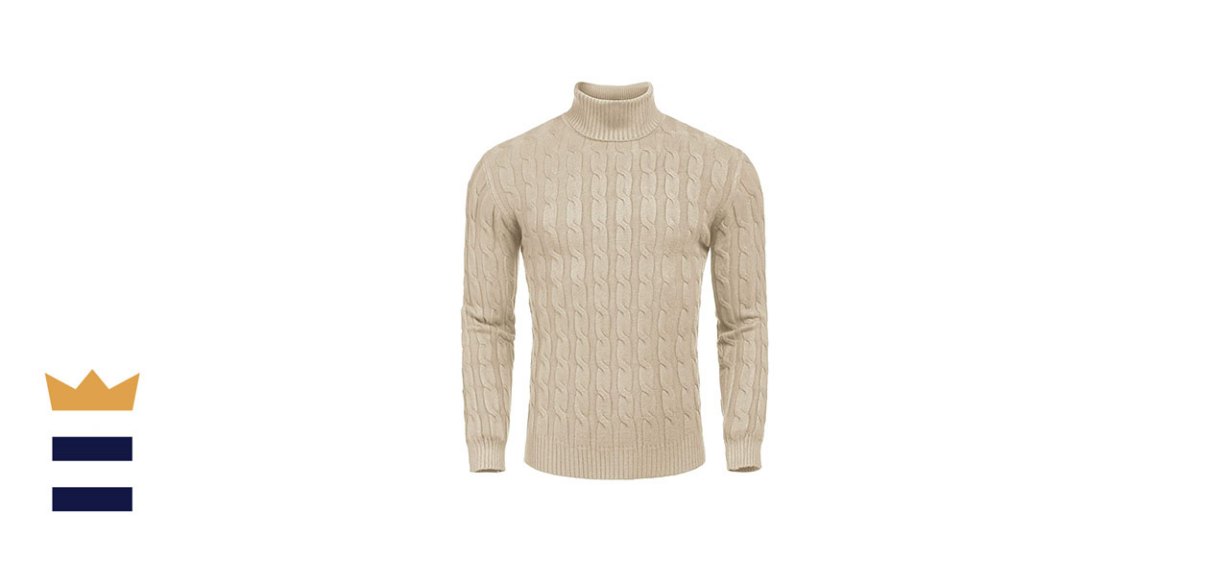 COOFANDY Men's Slim Fit Turtleneck Sweater