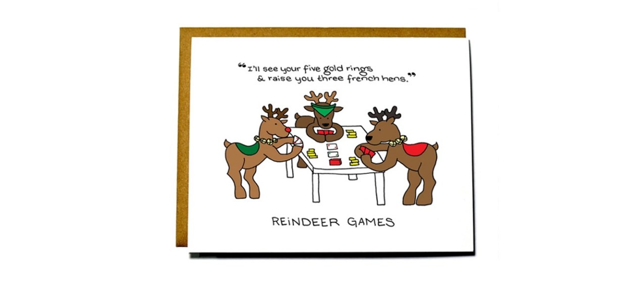 DarkroomandDearly/Funny Reindeer Games Christmas card