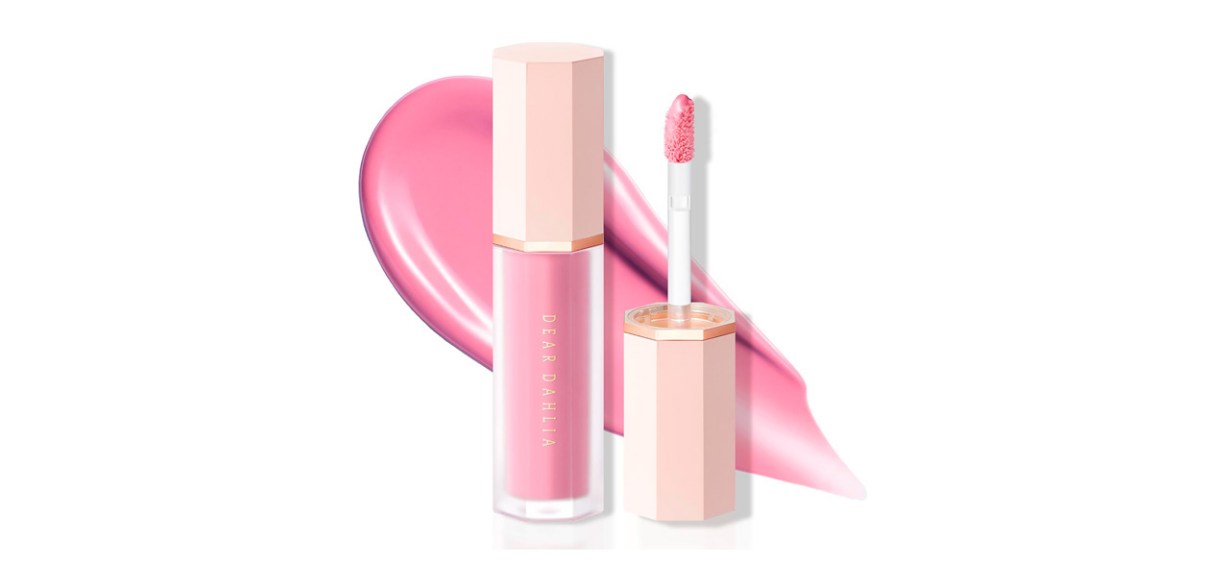 DEAR DAHLIA Petal Drop Liquid Blush in shade Taffy (a light baby pink)