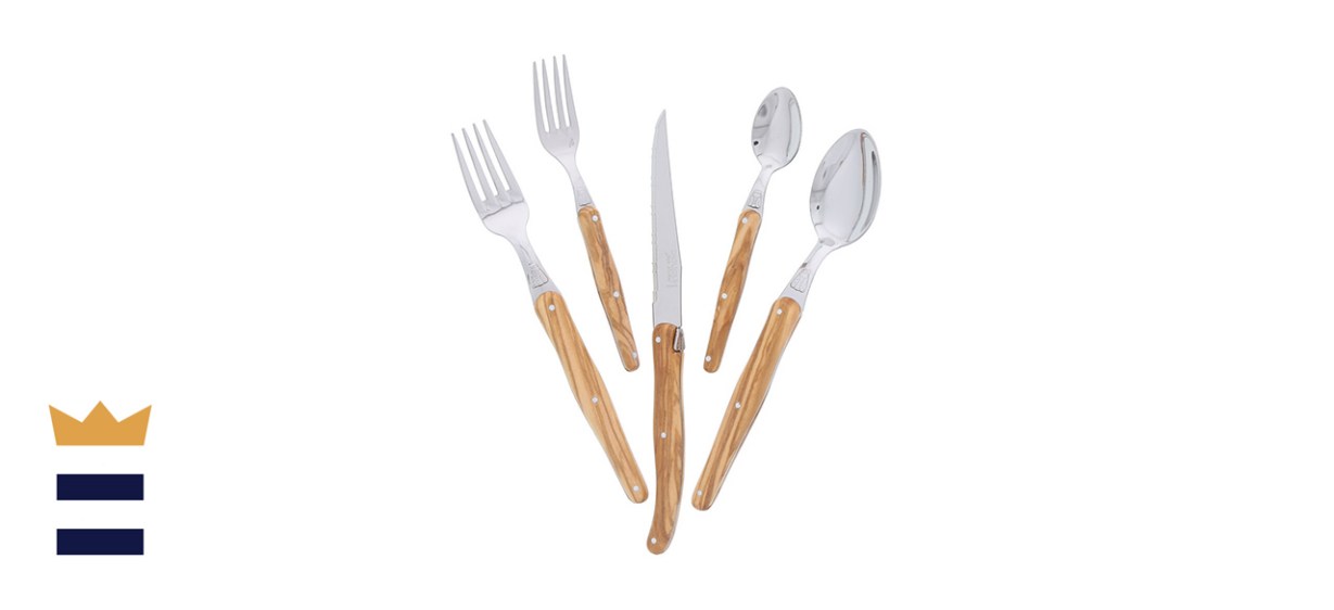 Dubost Olivewood Laguiole Flatware