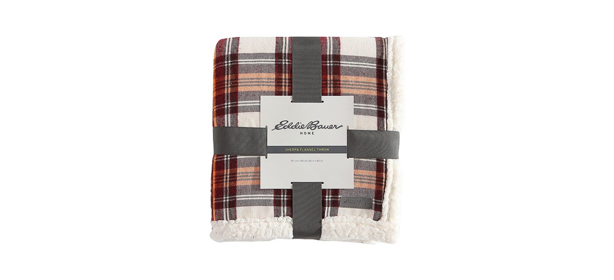 Eddie Bauer Plush Sherpa Fleece Throw