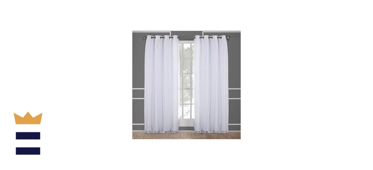 Exclusive Home Curtains Catarina Layered Solid Blackout And Sheer