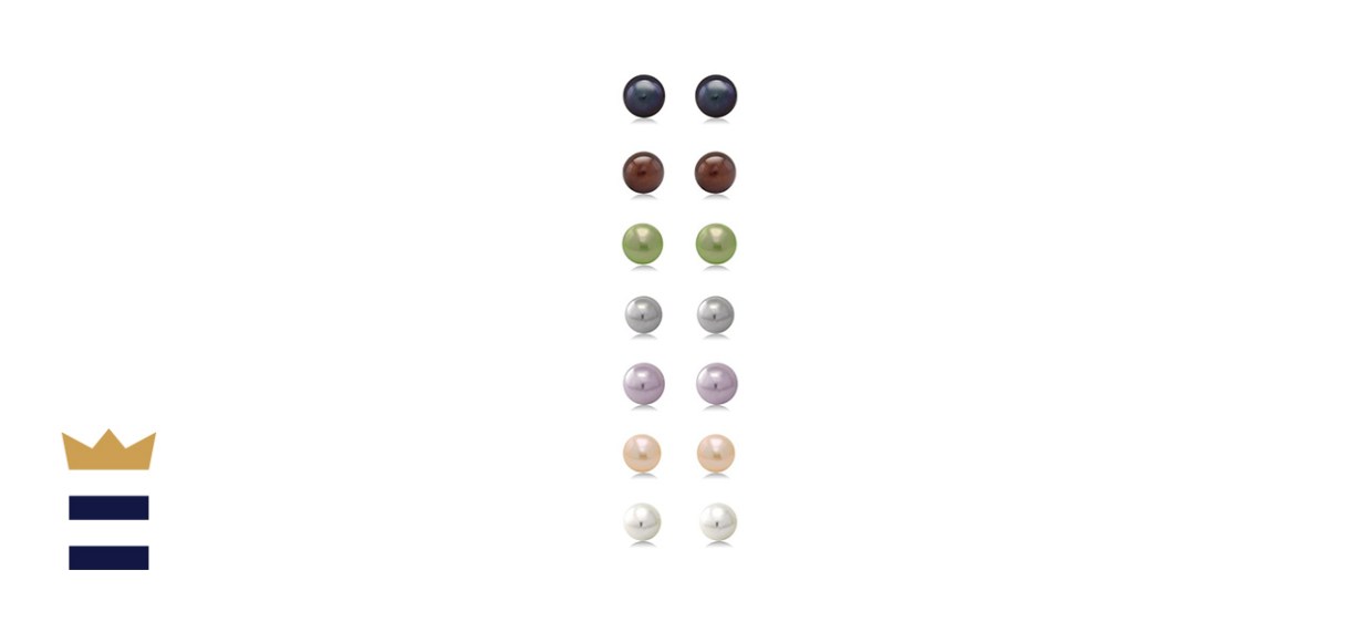 Gem Stone King A Set of 7 Pearl Earrings