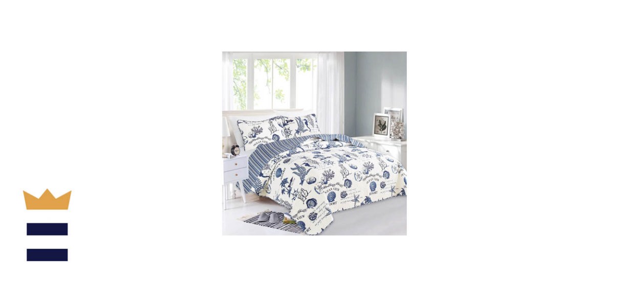 Great Bay Home Nautical Reversible Quilt Set