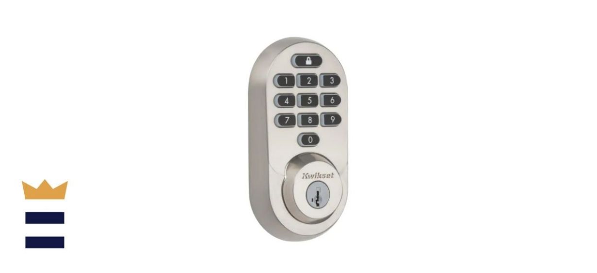 HALO Satin Nickel Keypad Wi-Fi Electronic Single-Cylinder Smart Lock Deadbolt featuring SmartKey Security