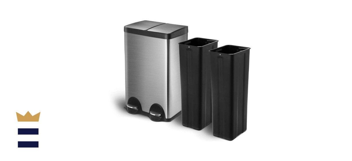 Home Zone Living Dual Kitchen Trash Can
