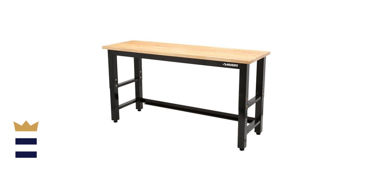 Husky’s Solid Wood Top Workbench