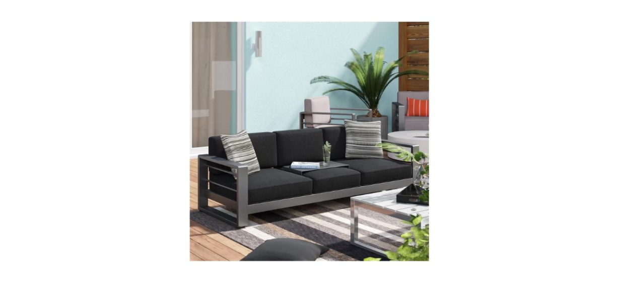 best Wade Logan Outdoor Sofa with Cushions