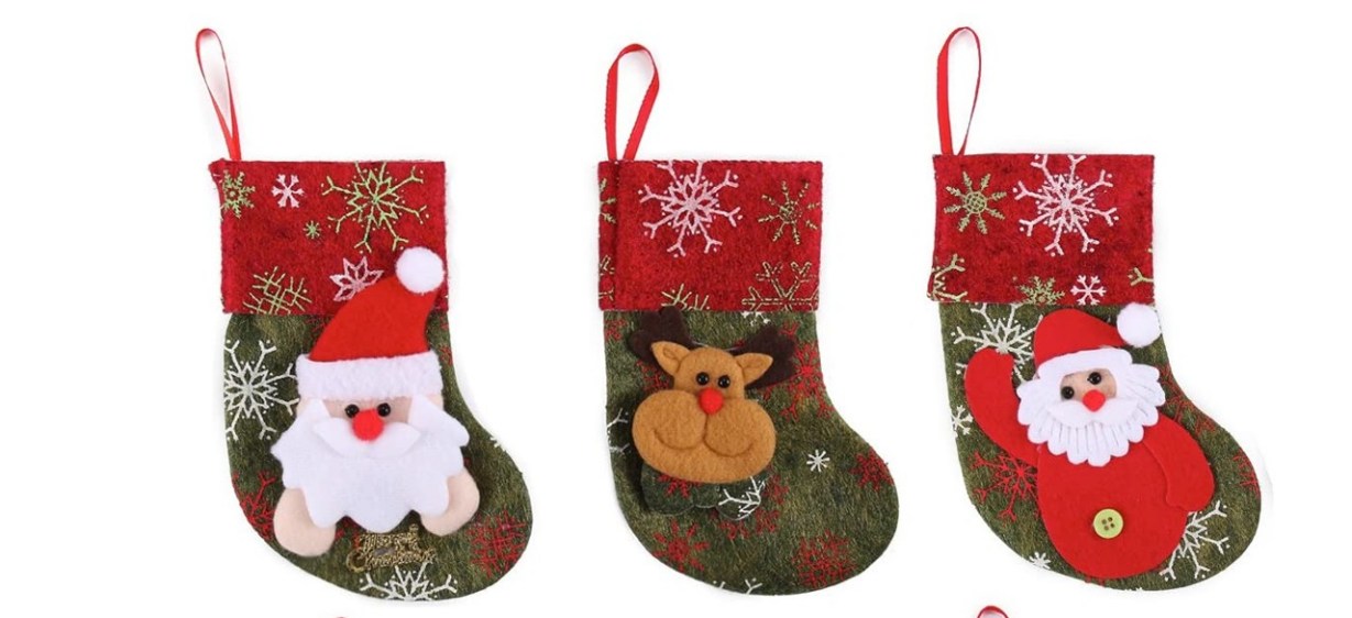 JOYIN 12-Pack of Decorative 3D Mini Christmas Stockings