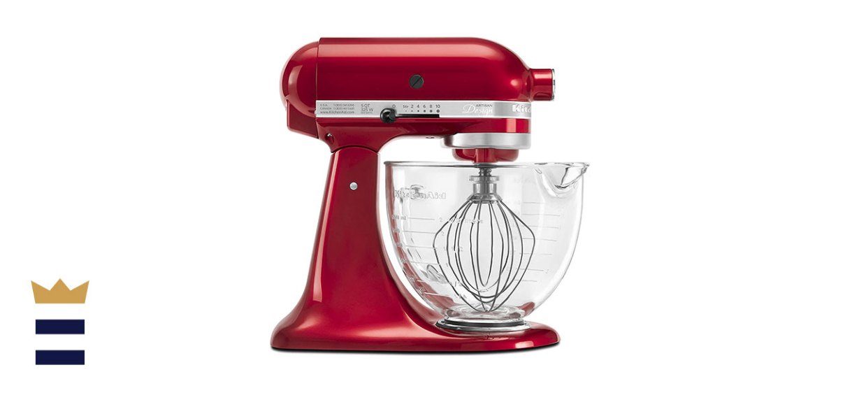 KitchenAid Artisan 5-Quart Stand Mixer with Glass Bowl