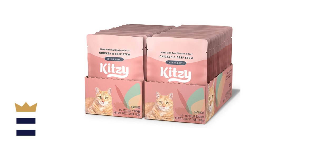 Kitzy Wet Cat Food Topper, Cuts in Gravy