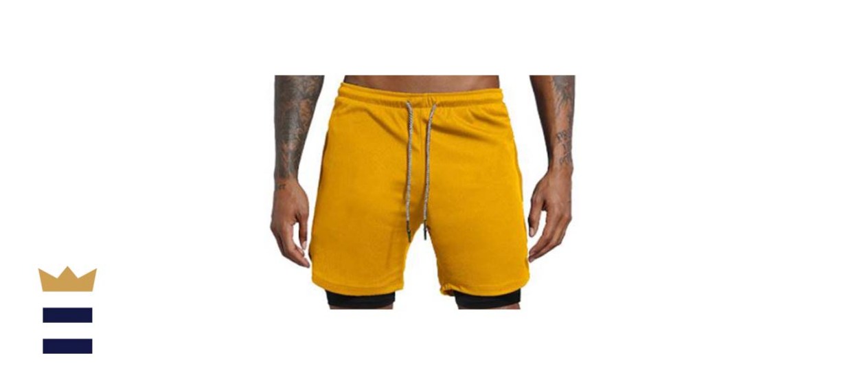 Leidowei Men's 2-in-1 Workout Shorts