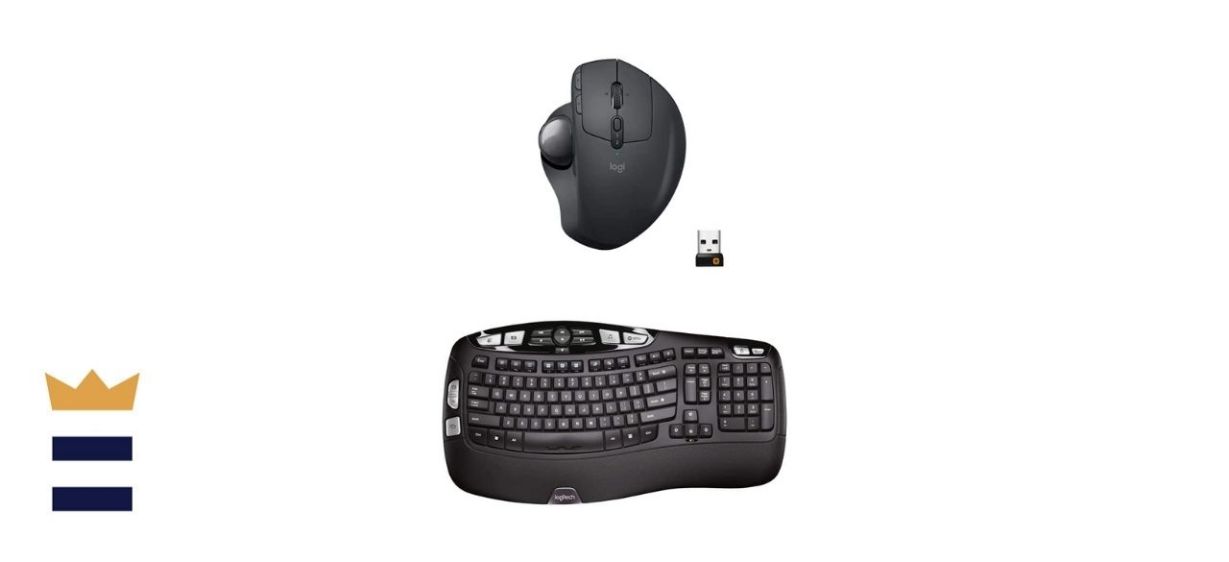 Logitech MX Ergo Wireless K350 Keyboard And Trackball Mouse