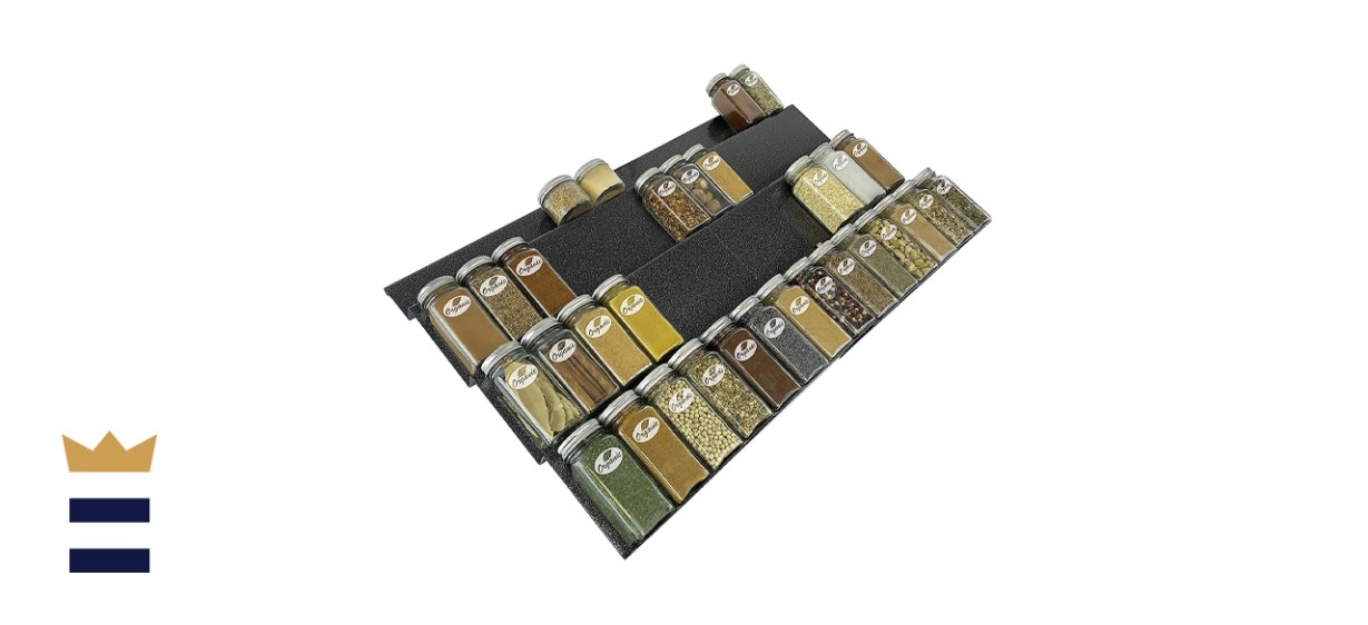 Lynk Professional Adjustable Expandable 4 Tier Steel Spice Rack Tray Drawer Organizer