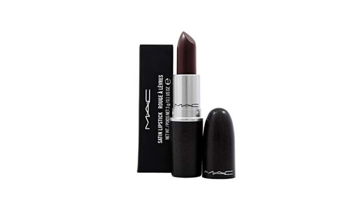 Dark purplish brown lipstick in a tube