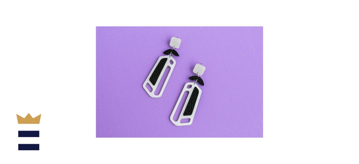 Marimarimba Rectangle laser-cut Statement Earrings
