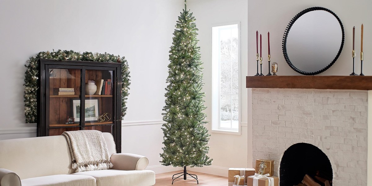 National Tree Company 9-ft Pre-Lit Kingswood Fir Slim Artificial Christmas Tree