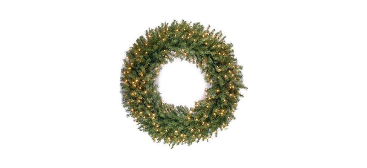 National Tree Company Pre-Lit Artificial Christmas Wreath in Norwood Fir