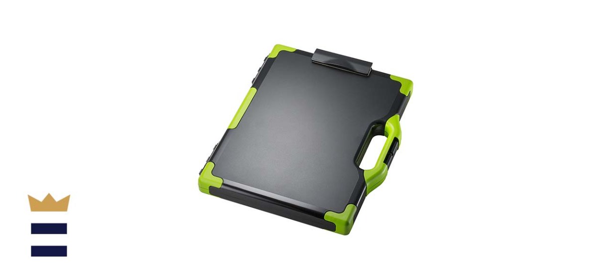 Officemate Carry All Sturdy Storage Clipboard Box with Inner Compartments and Straps