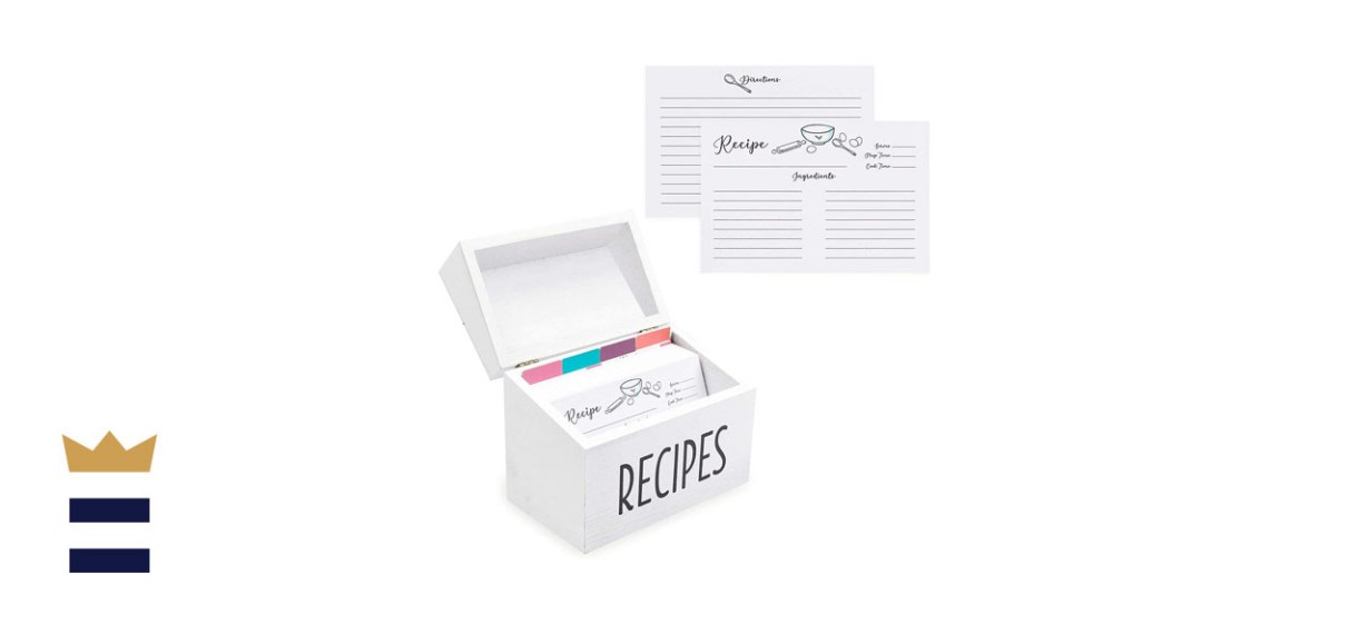 Outshine Wooden Recipe Box