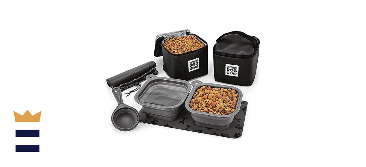 Overland Dog Gear 7-Piece Dine Away Bag in Black