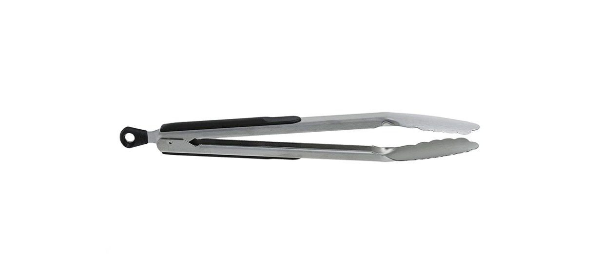 OXO Softworks 9 inch Tongs with Nylon Head, Stainless Steel 