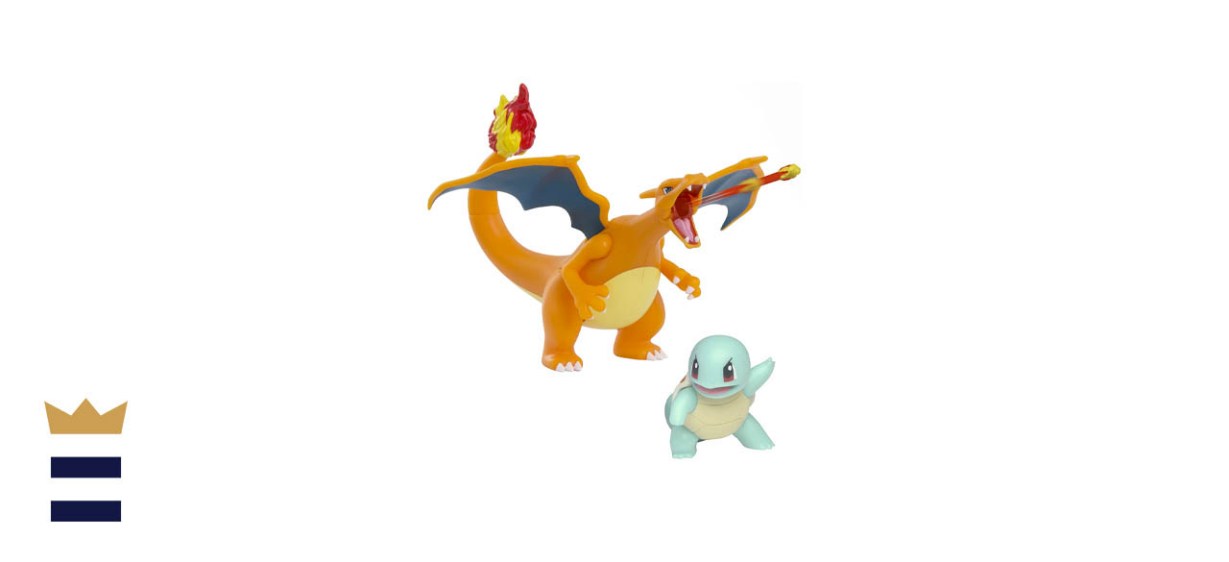  Pokémon Fire and Water Battle Pack - Includes 4.5 Inch Flame  Action Charizard and 2 Squirtle Action Figures -  Exclsuive : Toys &  Games