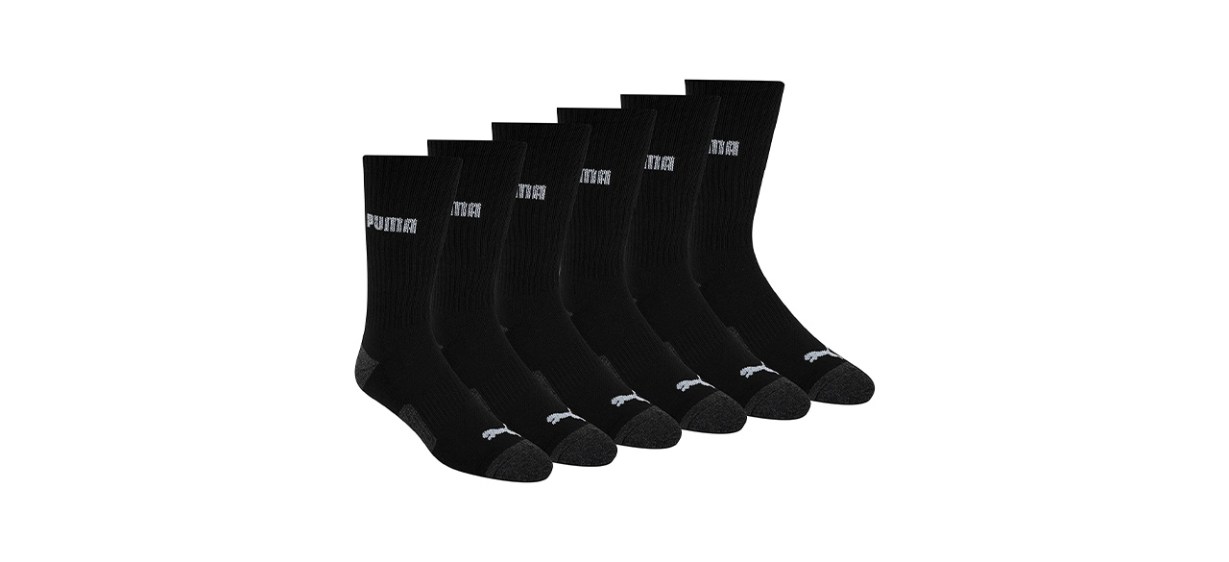 Puma Mens Six-Pack Crew Socks