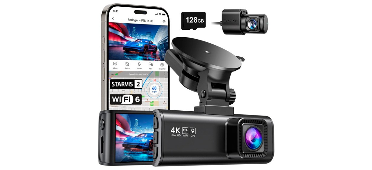 REDTIGER 4K Dash Cam Front Rear