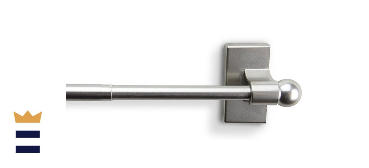Rod Desyne Adjustable Magnetic Curtain Rod in Satin Nickel
