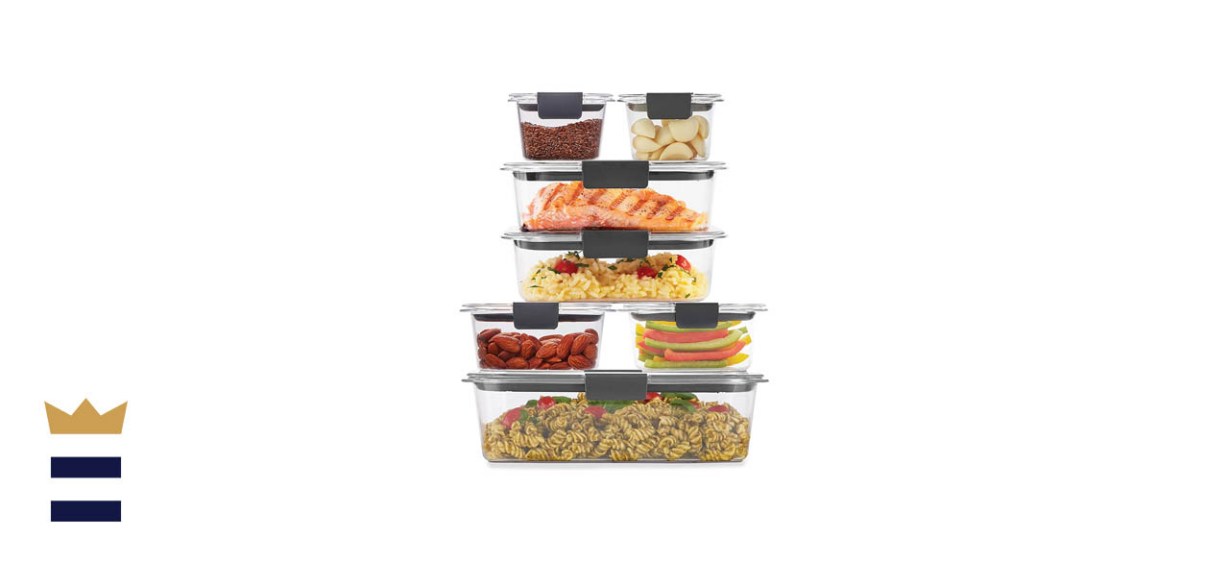 Rubbermaid Brilliance Plastic Food Storage Containers, 14-Piece