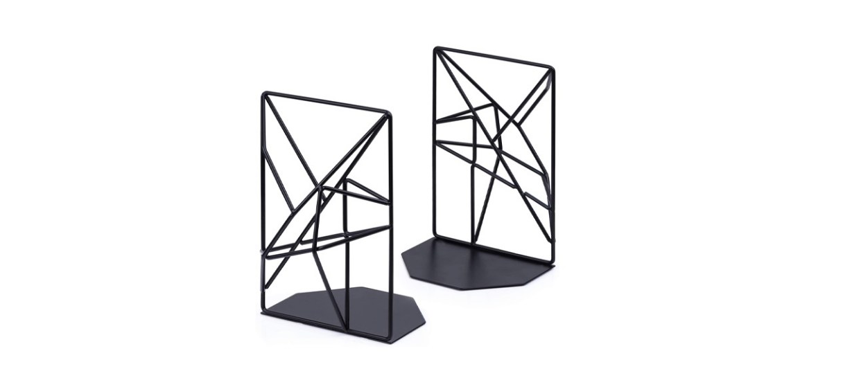 SRIWATANA Decorative Metal Black Bookends