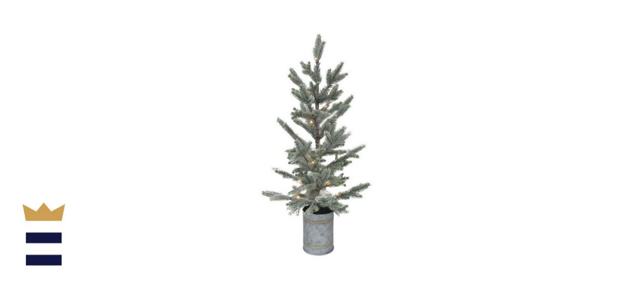 St. Nicholas Square 2-Foot Flocked Artificial Christmas Tree