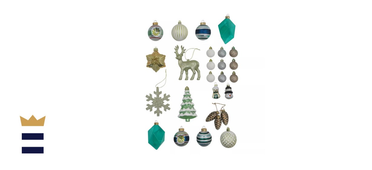 St. Nicholas Square Juniper Vintage Inspired Christmas Ornament 24-piece Set 