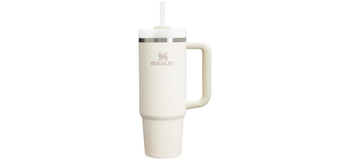 Stanley The Quencher H2.0 FLOWSTATE Tumbler in Cream on white background