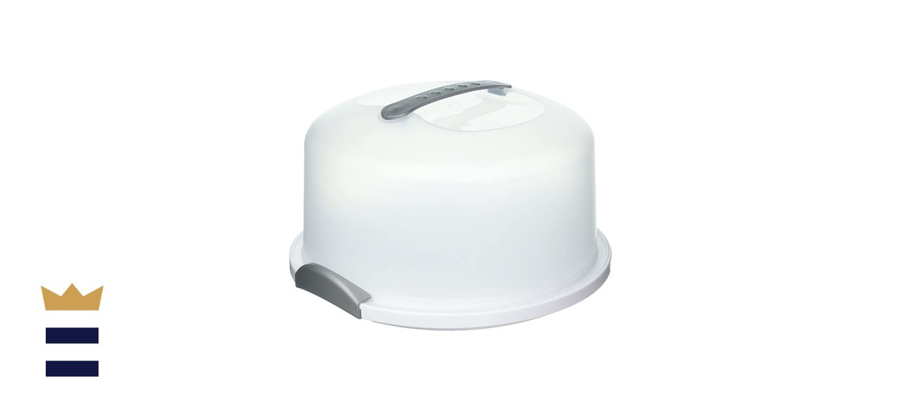 Juvale Round Cake Carrier with Lid and Handle for Desserts, Pies, Cupcakes,  Deviled Eggs, White, 12 x 4 In in 2023 | Cake carrier, Round cakes, Cooking  essentials