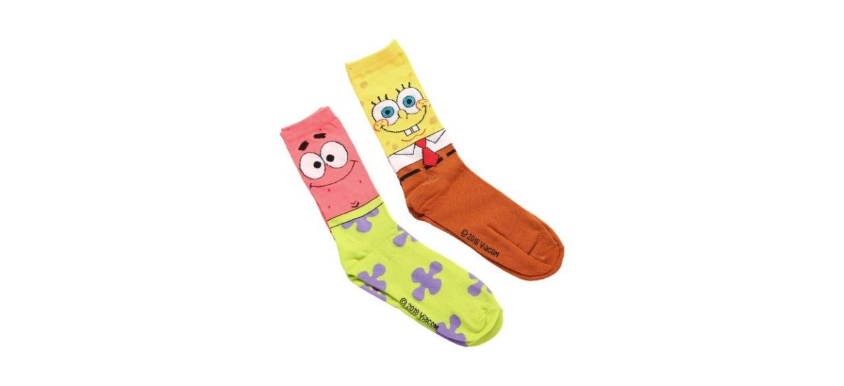 Hyp Spongebob Squarepants and Patrick Men's Crew Socks