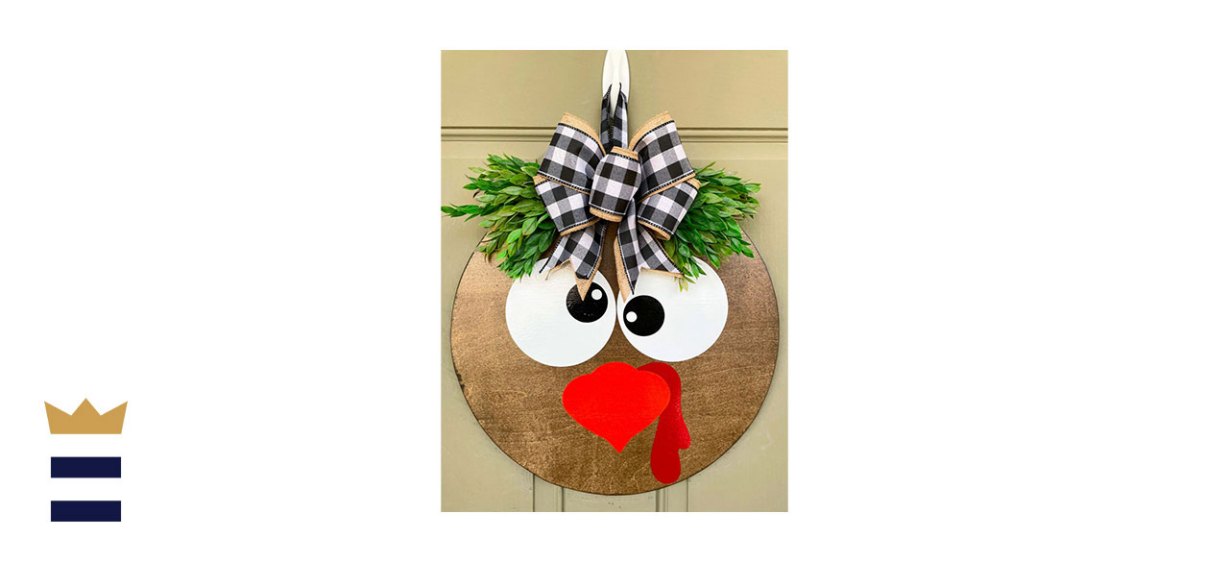 SweetiePieCollection Turkey Thanksgiving Front Door Hanger