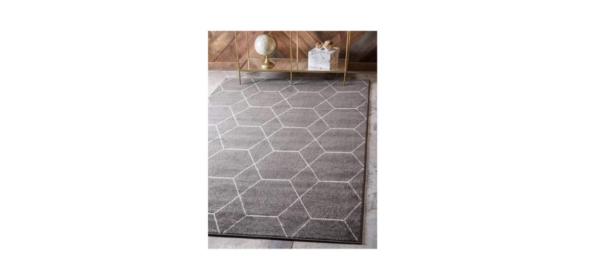 Unique Loom Trellis Frieze Collection Lattice Moroccan Geometric Modern Area Rug