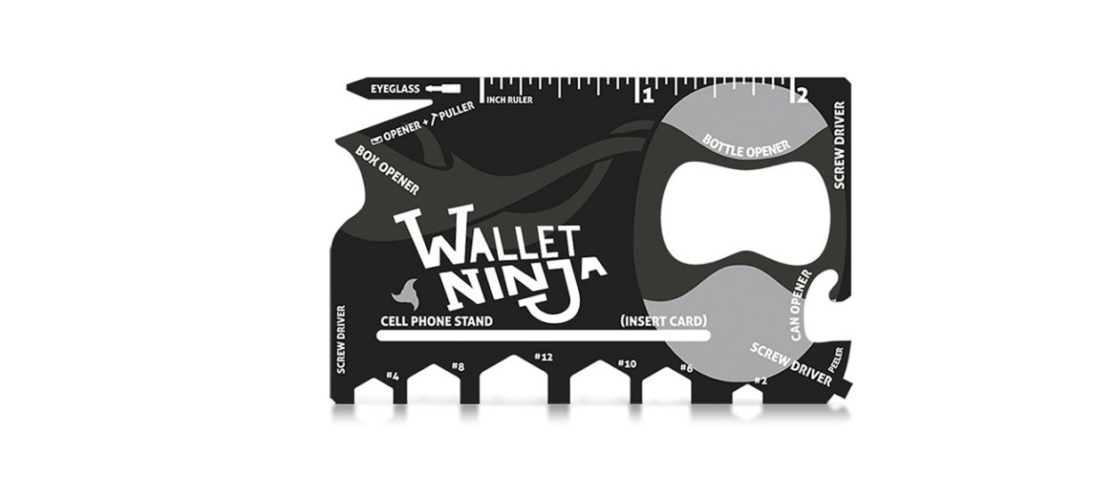 Wallet Ninja- 18 in 1 Credit Card Sized Multitool