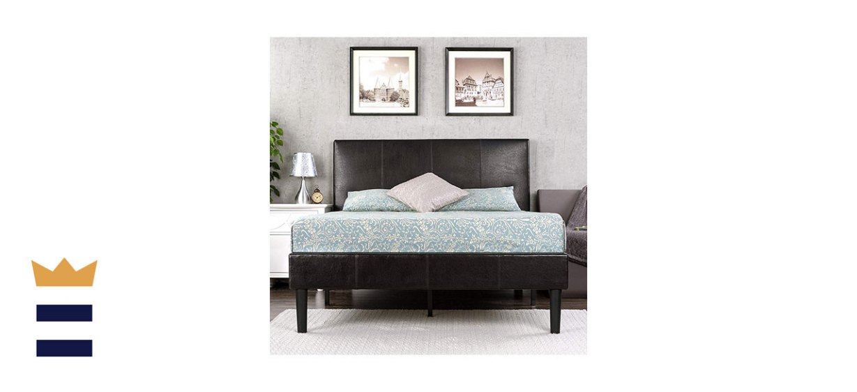 Zinus Gerard Faux Leather Upholstered Platform Bed Frame 