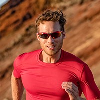 Runner wearing sunglasses