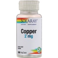 Solaray Copper 2mg Capsules (Chelated)