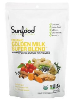 Sunfood Organic Golden Milk Super Blend Powder