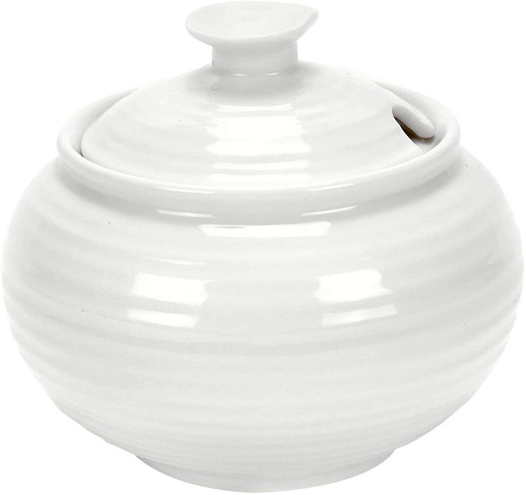 Portmeirion Sophie Conran White Covered Sugar Bowl