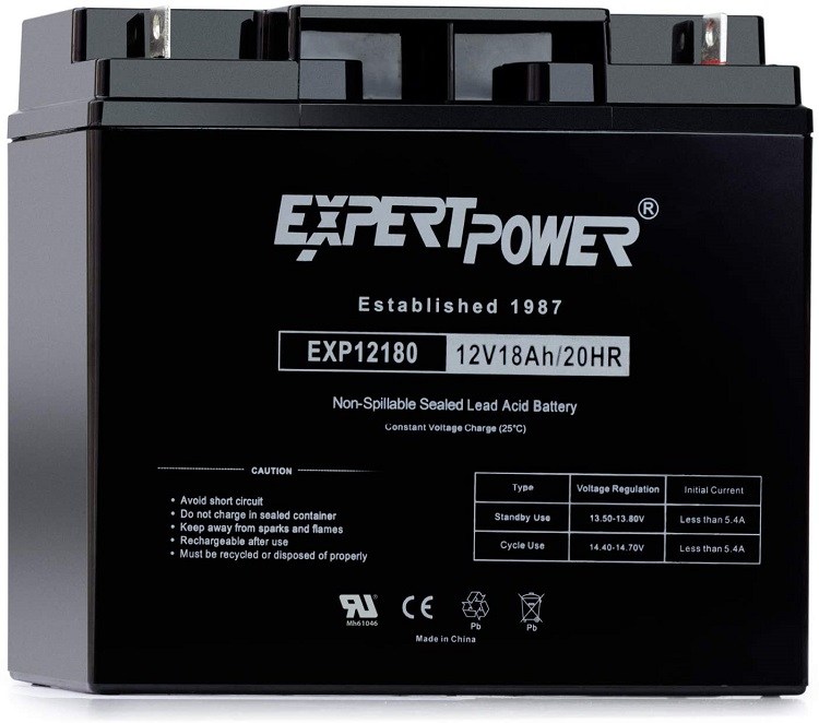 ExpertPower 12 Volt 18 Ah Rechargeable Battery