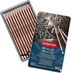 Derwent 12 Metallic Colored Pencils